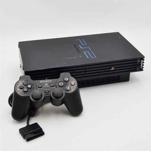 Playstation 2 FAT Konsol - Sort - SNR FC4745499 (B Grade) (Genbrug)